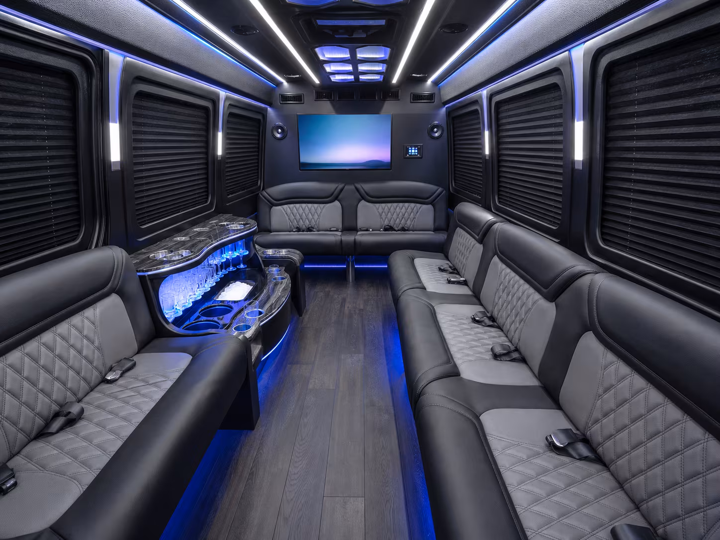 Charlotte Airport Shuttle & Transportation party bus exterior