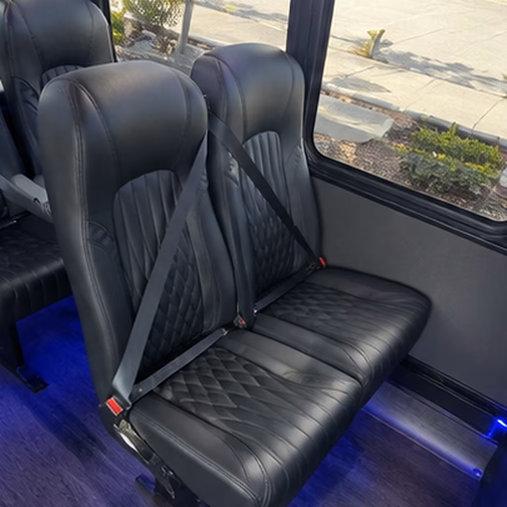 Charlotte Airport Shuttle & Transportation party bus interior