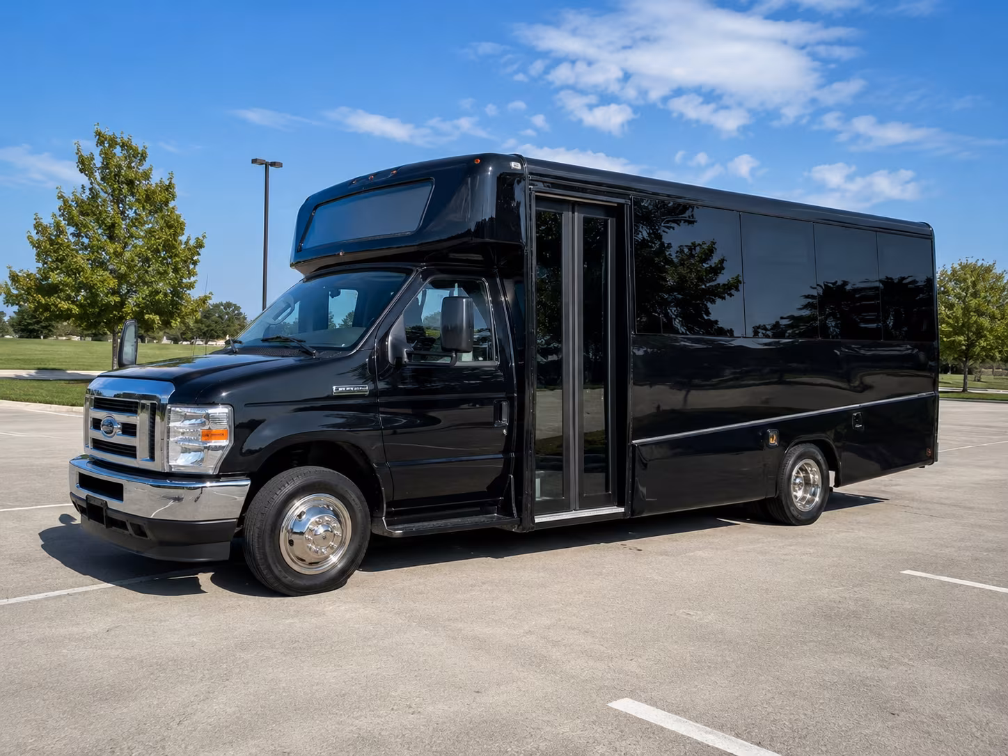 Charlotte Airport Shuttle & Transportation party bus exterior