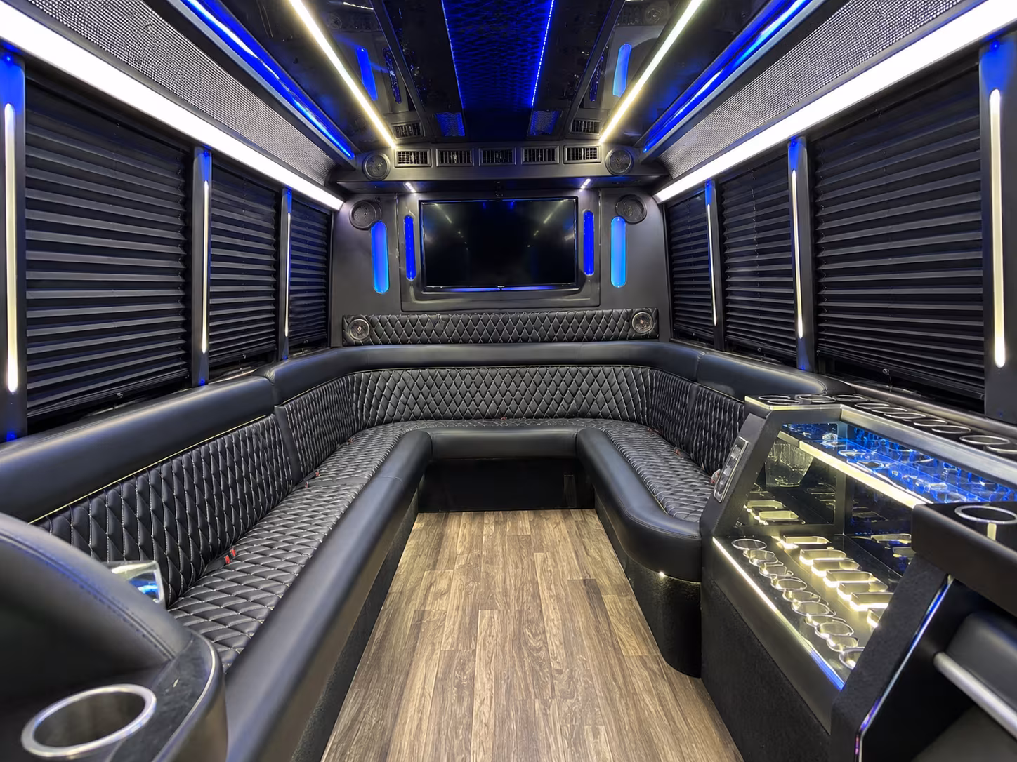 Charlotte Birthday, Sweet 16, & Quinceañera Transportation party bus exterior