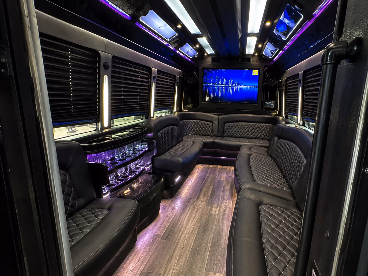 Charlotte Birthday, Sweet 16, & Quinceañera Transportation party bus exterior