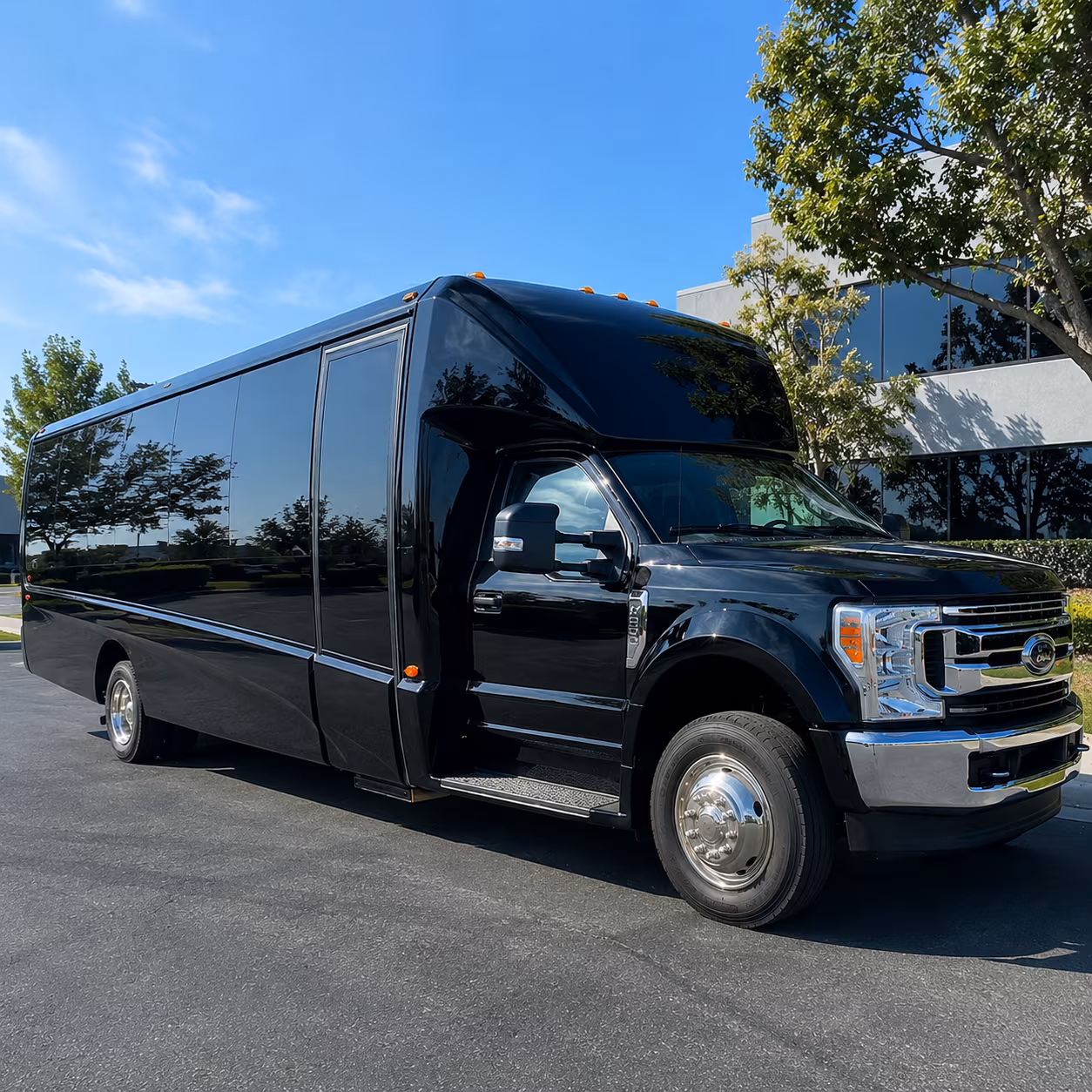 Charlotte Corporate Transportation party bus exterior