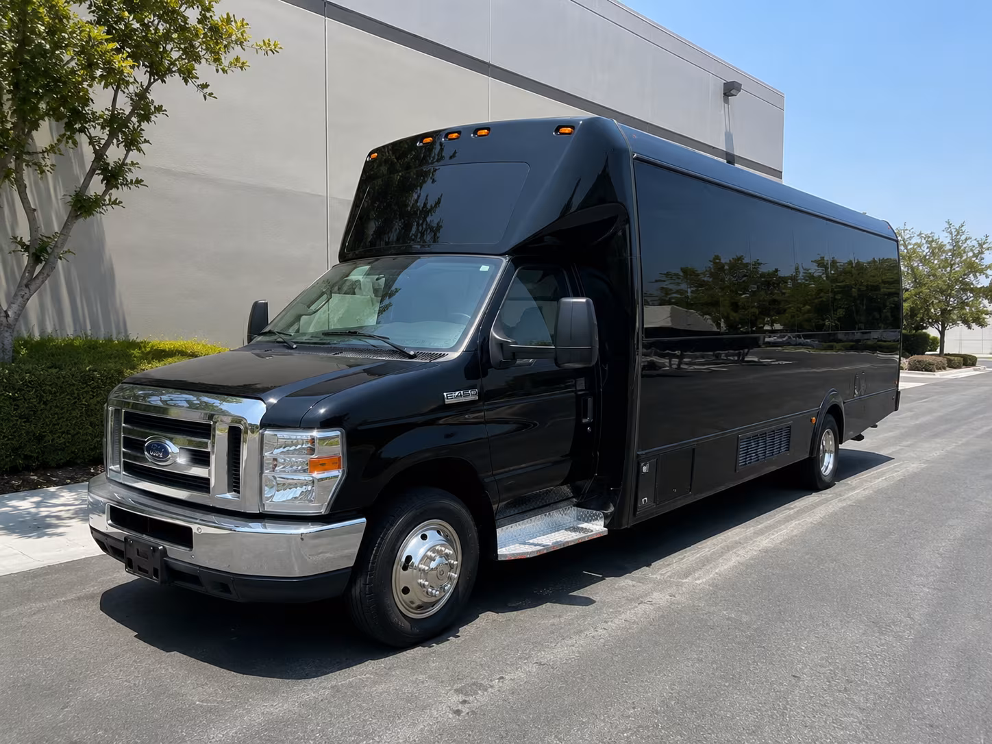 Charlotte Private Event Transportation party bus exterior