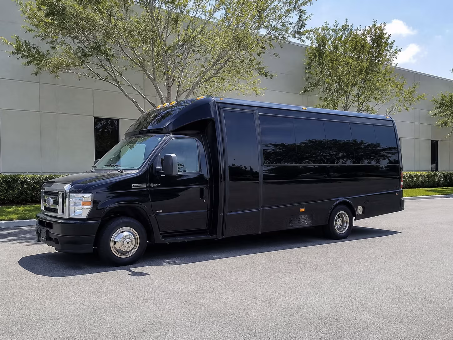 Charlotte School Event Transportation party bus exterior