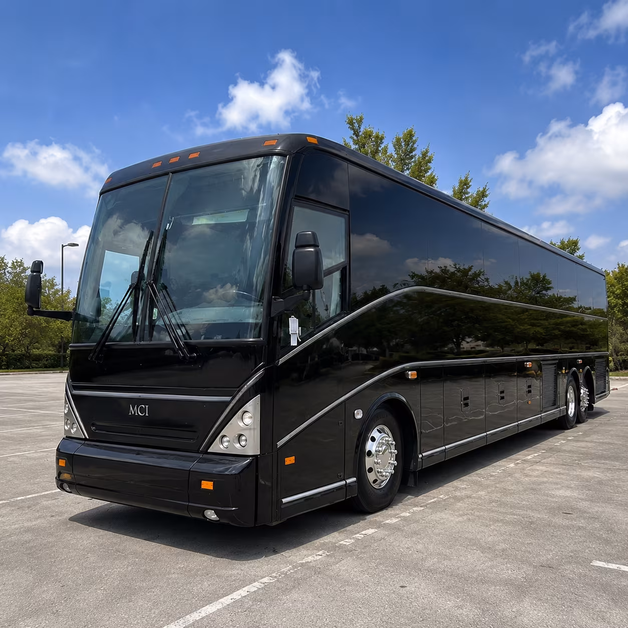 Charlotte School Event Transportation party bus exterior