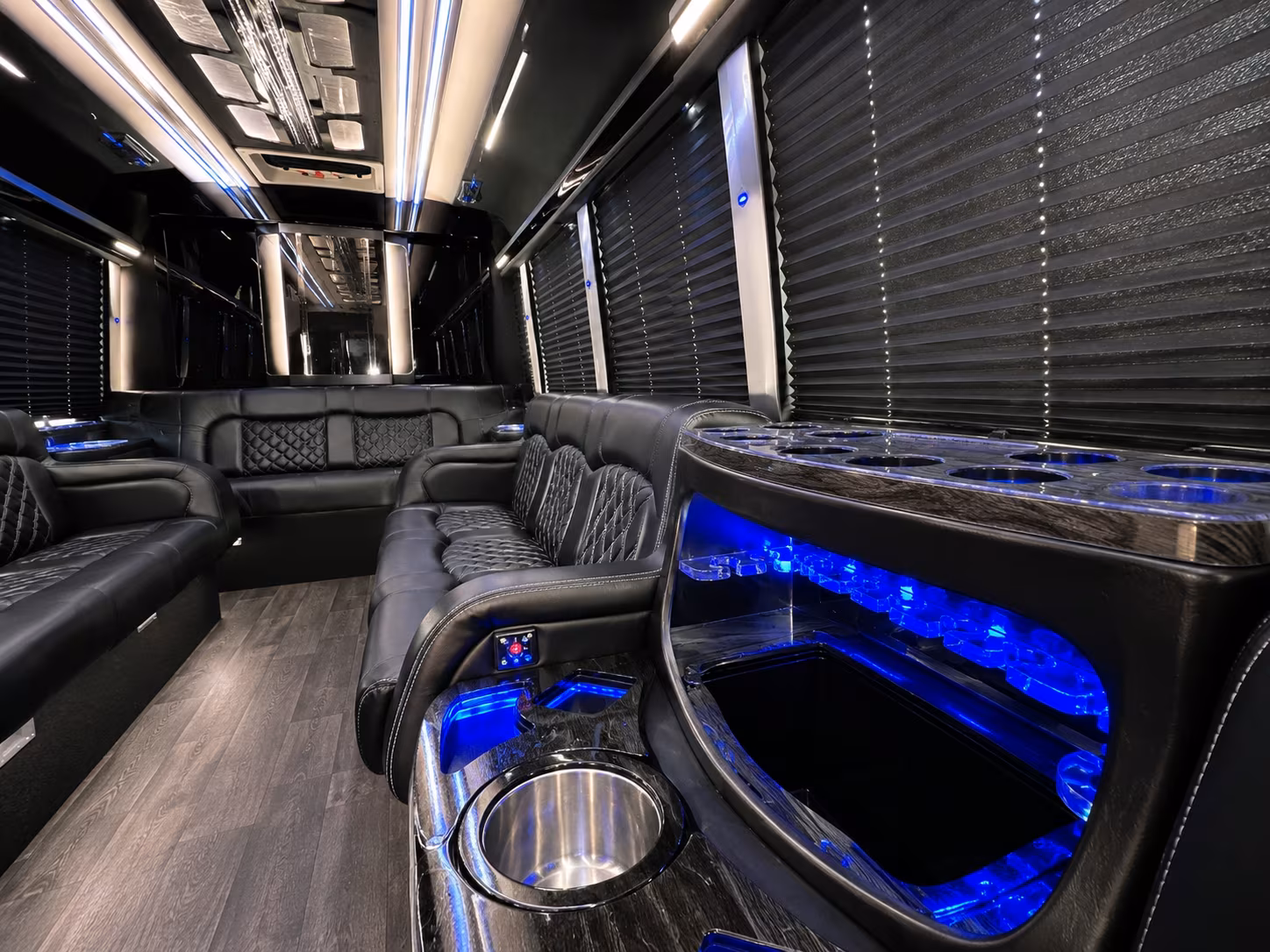 Charlotte Sporting Event Transportation party bus exterior