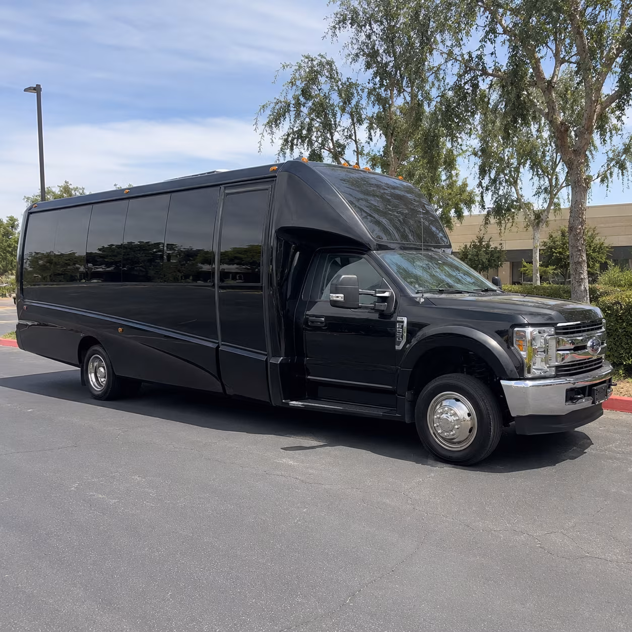 Charlotte Sporting Event Transportation party bus exterior