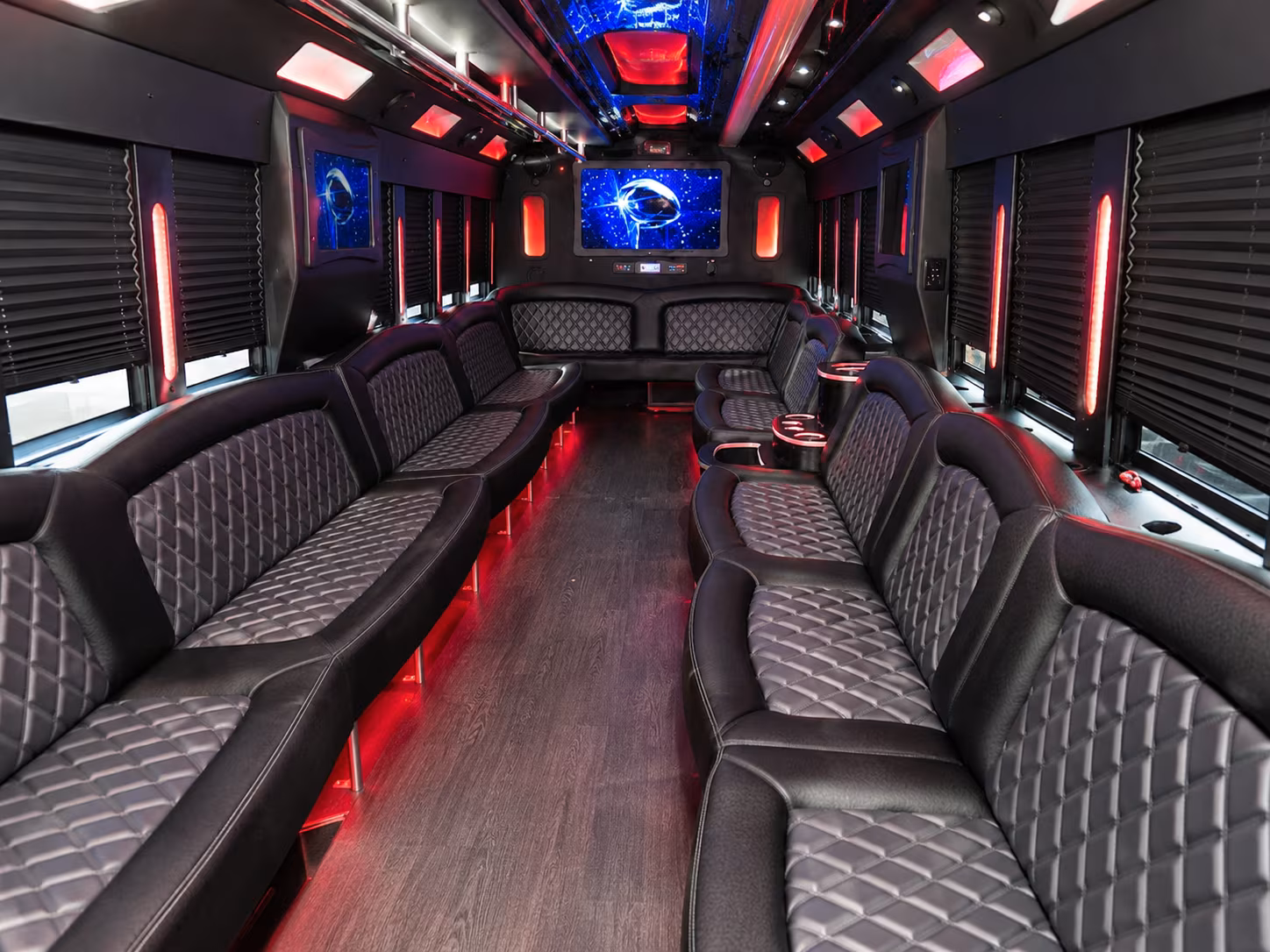 Charlotte Wedding Transportation party bus exterior