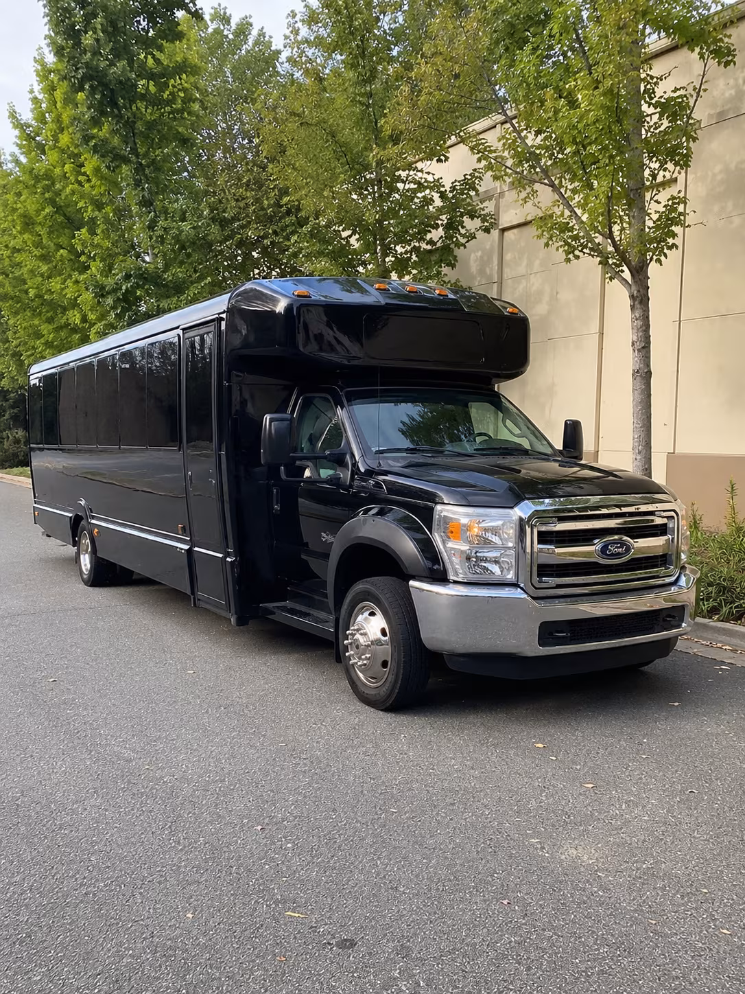 Charlotte Wedding Transportation party bus exterior