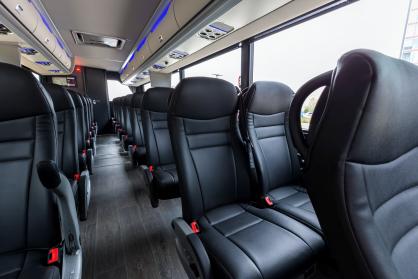 Fayetteville 45 Passenger Mini Coach Interior