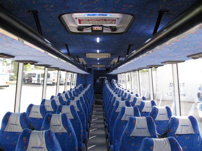 Fayetteville 56 Passenger Charter Bus Interior