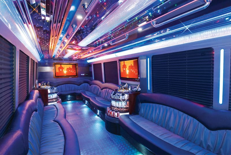 Gastonia 20 Passenger Party Bus Interior