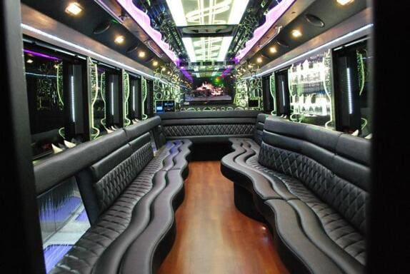 Winston Salem 25 Passenger Limo bus Interior