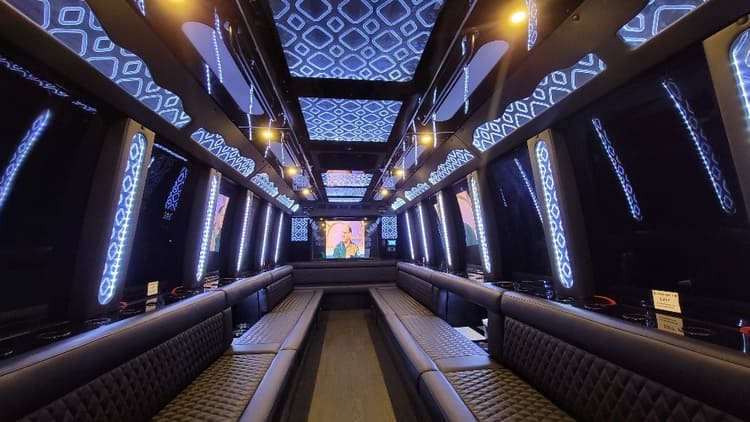 Cary 40 Passenger Limo Bus Interior