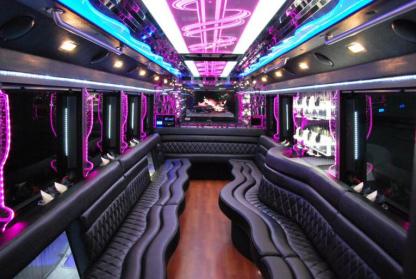 Winston Salem 50 Passenger Party Bus Interior